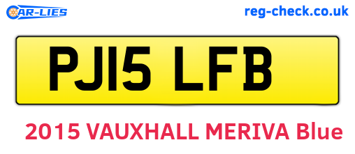 PJ15LFB are the vehicle registration plates.