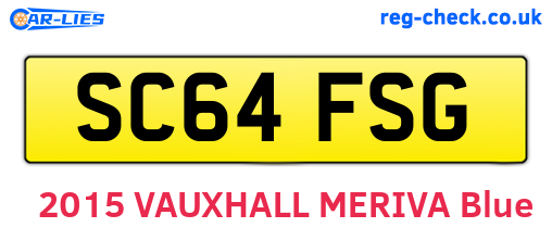 SC64FSG are the vehicle registration plates.