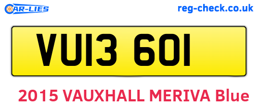 VUI3601 are the vehicle registration plates.