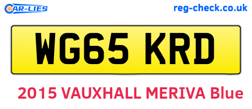 WG65KRD are the vehicle registration plates.