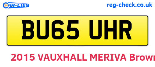 BU65UHR are the vehicle registration plates.