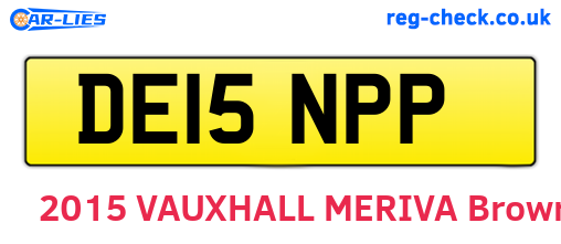 DE15NPP are the vehicle registration plates.