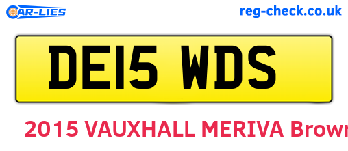 DE15WDS are the vehicle registration plates.