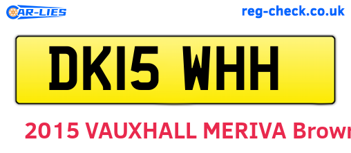 DK15WHH are the vehicle registration plates.
