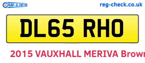 DL65RHO are the vehicle registration plates.