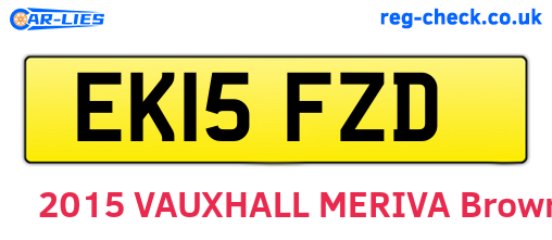 EK15FZD are the vehicle registration plates.