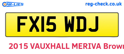 FX15WDJ are the vehicle registration plates.