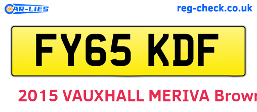 FY65KDF are the vehicle registration plates.