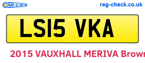 LS15VKA are the vehicle registration plates.