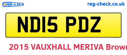 ND15PDZ are the vehicle registration plates.