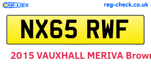 NX65RWF are the vehicle registration plates.