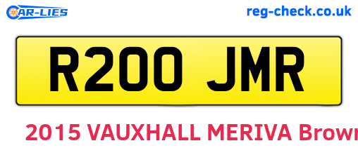 R200JMR are the vehicle registration plates.