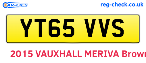 YT65VVS are the vehicle registration plates.