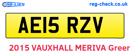 AE15RZV are the vehicle registration plates.