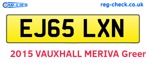 EJ65LXN are the vehicle registration plates.