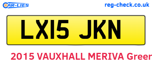 LX15JKN are the vehicle registration plates.