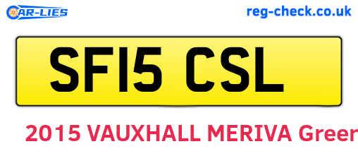 SF15CSL are the vehicle registration plates.
