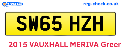 SW65HZH are the vehicle registration plates.