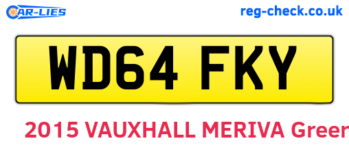 WD64FKY are the vehicle registration plates.