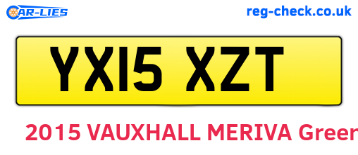 YX15XZT are the vehicle registration plates.