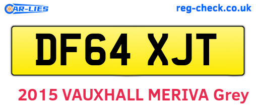 DF64XJT are the vehicle registration plates.
