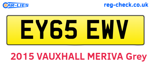 EY65EWV are the vehicle registration plates.