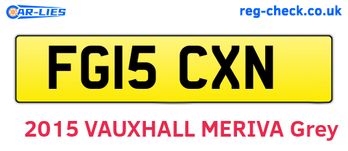 FG15CXN are the vehicle registration plates.