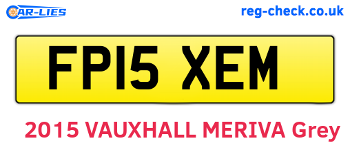 FP15XEM are the vehicle registration plates.