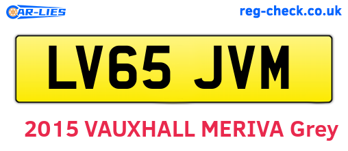 LV65JVM are the vehicle registration plates.