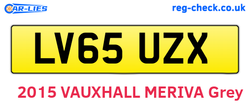 LV65UZX are the vehicle registration plates.