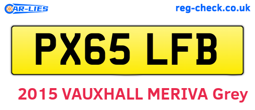 PX65LFB are the vehicle registration plates.