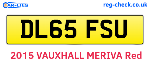 DL65FSU are the vehicle registration plates.