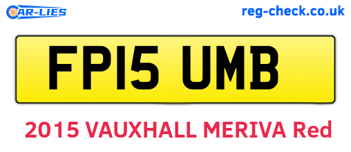 FP15UMB are the vehicle registration plates.