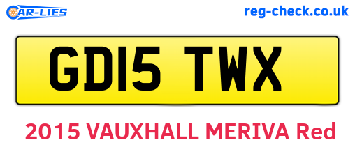 GD15TWX are the vehicle registration plates.