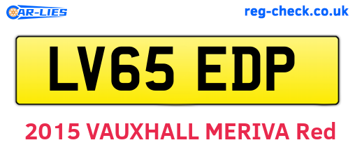 LV65EDP are the vehicle registration plates.