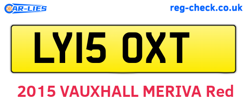 LY15OXT are the vehicle registration plates.