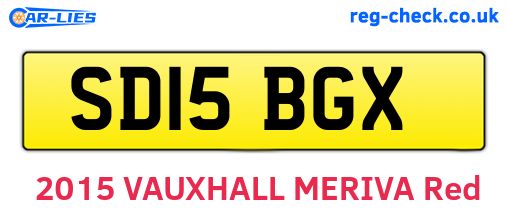 SD15BGX are the vehicle registration plates.