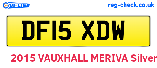 DF15XDW are the vehicle registration plates.