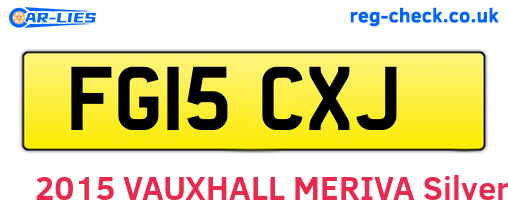 FG15CXJ are the vehicle registration plates.