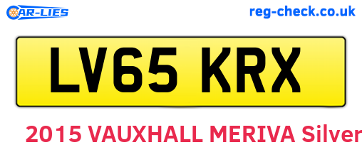 LV65KRX are the vehicle registration plates.