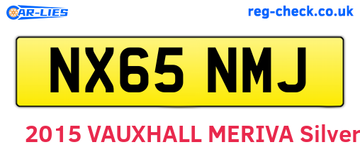 NX65NMJ are the vehicle registration plates.