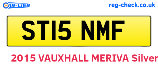 ST15NMF are the vehicle registration plates.