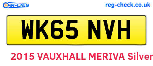 WK65NVH are the vehicle registration plates.