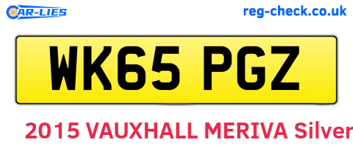 WK65PGZ are the vehicle registration plates.
