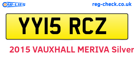 YY15RCZ are the vehicle registration plates.
