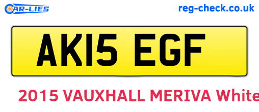 AK15EGF are the vehicle registration plates.