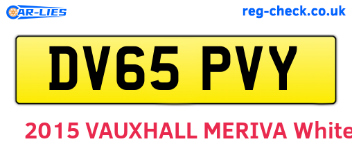 DV65PVY are the vehicle registration plates.