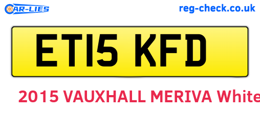 ET15KFD are the vehicle registration plates.