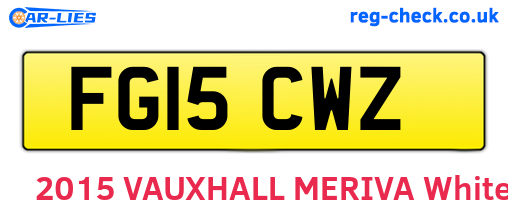 FG15CWZ are the vehicle registration plates.
