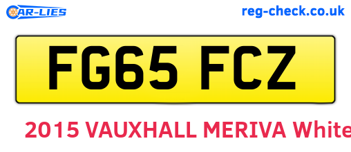 FG65FCZ are the vehicle registration plates.